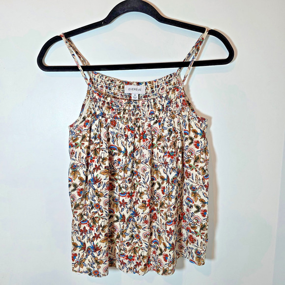 Evereve Tops - Evereve Winnie Smocked Floral Cami Top Adjustable Straps Multicolor Size XS